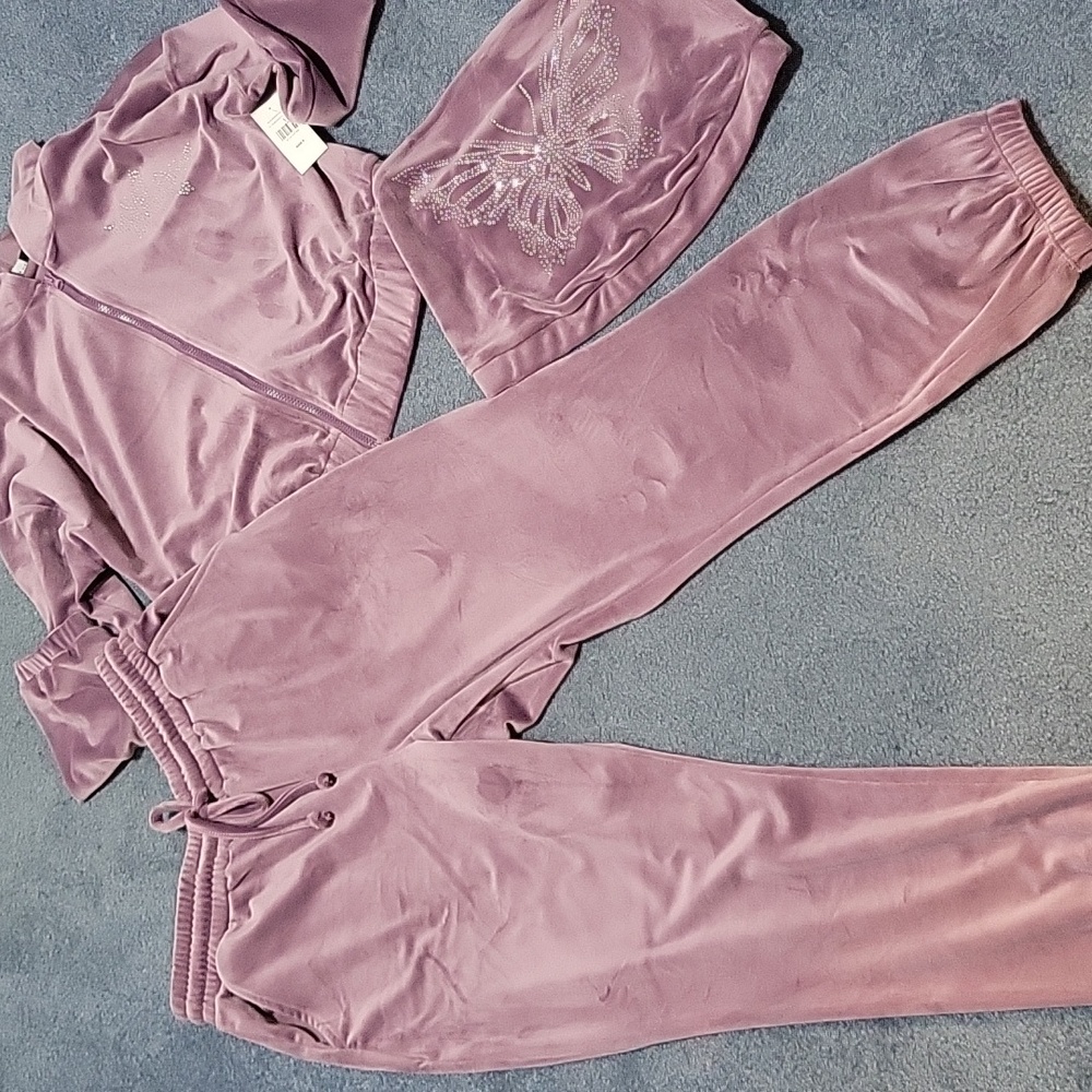 3 pc rhineston butterfly jogger